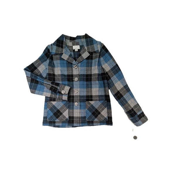 Pendleton Tops - NEW Pendleton Wool Shacket Womens S Lumberjack Blue Coastal Preppy Utility Chore